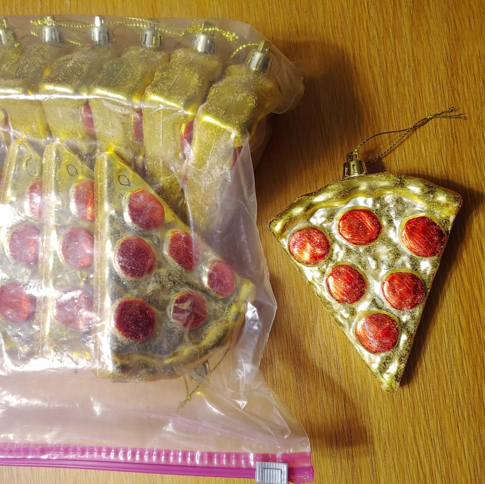 Pizza ornament for Christmas tree x15